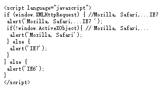 CSS布局中可以用javascript判断浏览器版本