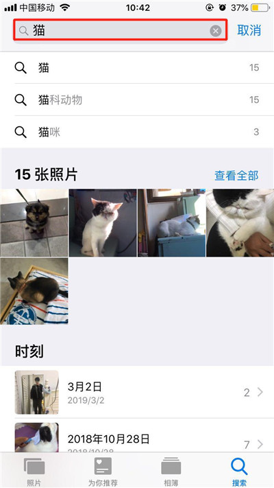 iphone11pro搜索照片方法