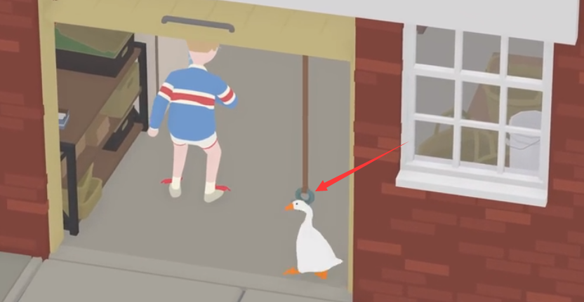 大鹅模拟器隐藏任务把小男孩困在车库怎么做？