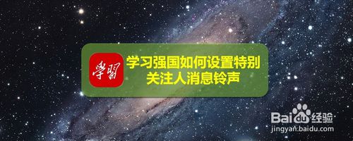 学习强国怎么打开特别关注人消息铃声