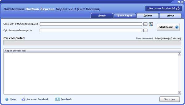 DataNumen Outlook Express Repair(电子邮件修复工具) v2.3免费版