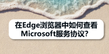 edge浏览器查看Microsoft服务协议步骤分享