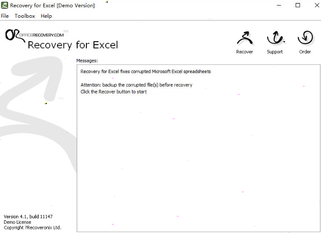 recovery for excel