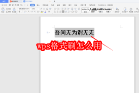 WPS格式刷怎么使用