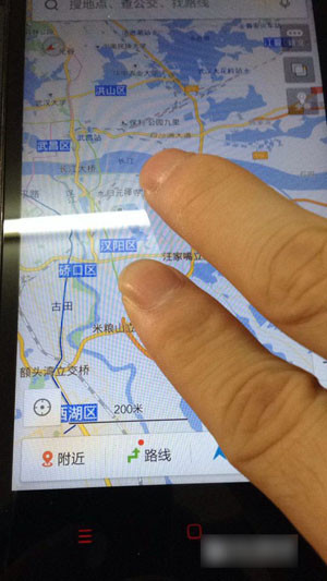 手机百度地图中使用3D手势的具体操作流程