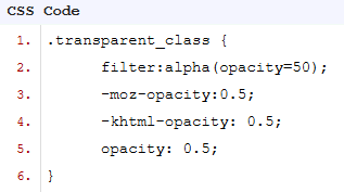 CSS3中的Opacity多浏览器透明度兼容性问题