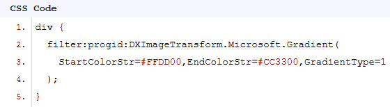 使用CSS3配合IE滤镜实现渐变和投影的效果