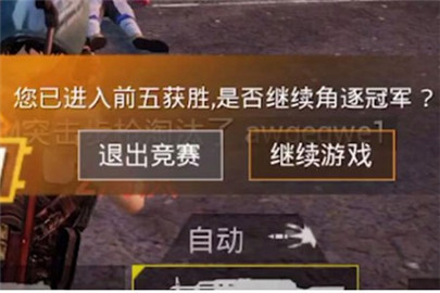 和平精英前五退出算吃鸡吗