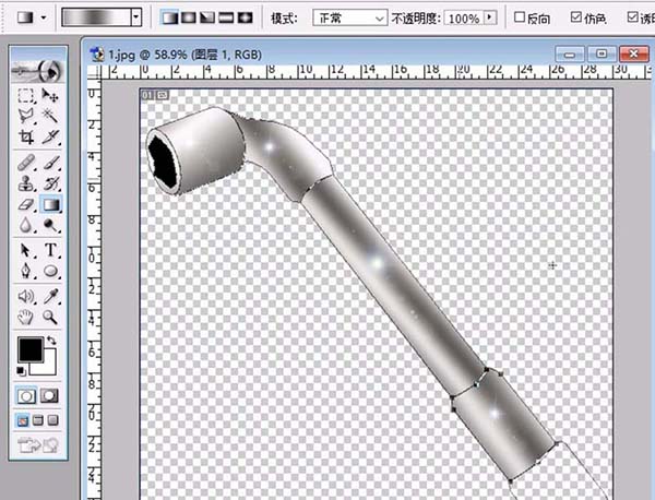 ps制作套筒扳手矢量图的操作方法
