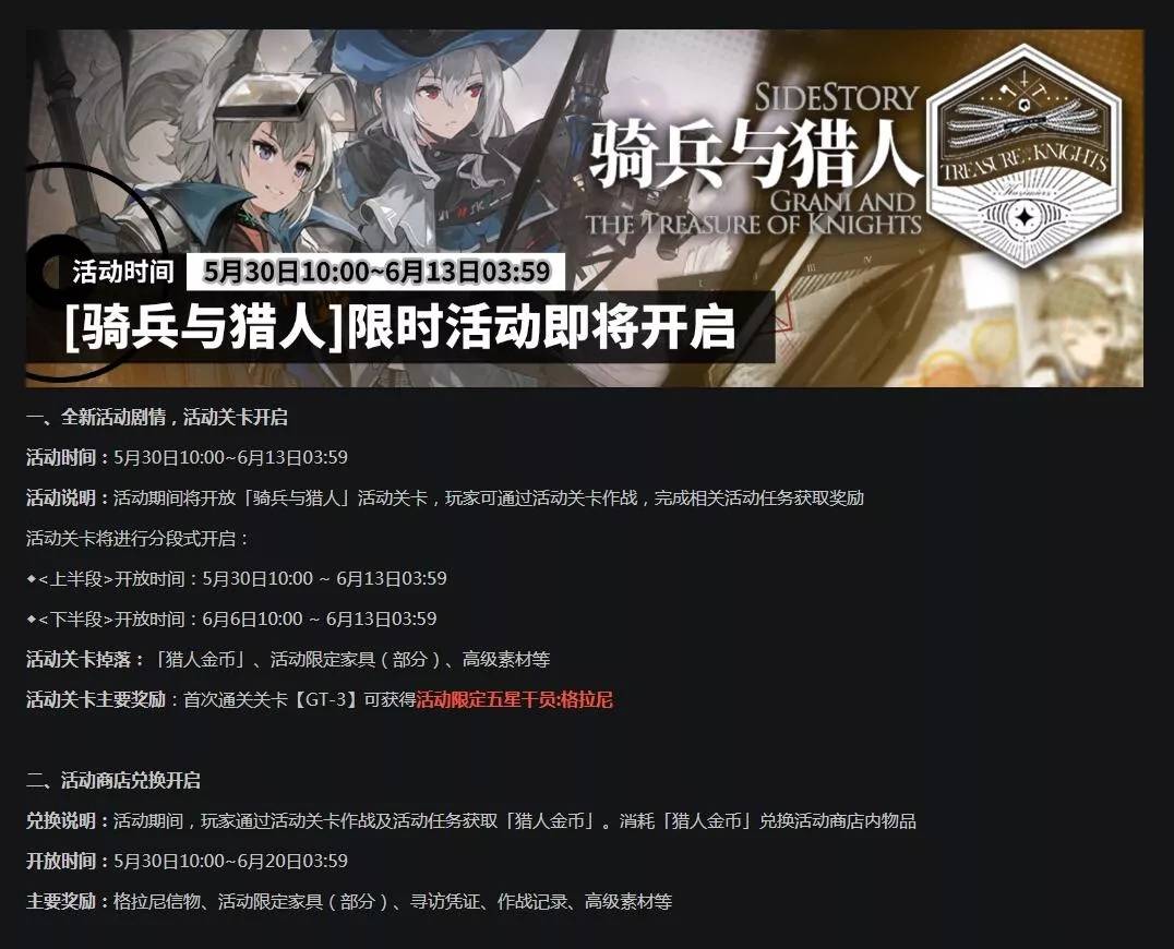 明日方舟5月30日更新活动内容解析