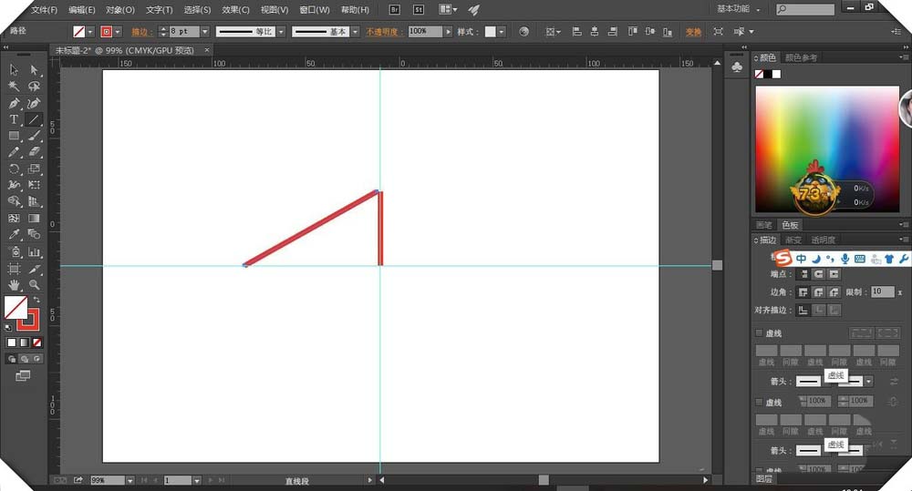 Adobe illustrator绘制直线图形的操作流程