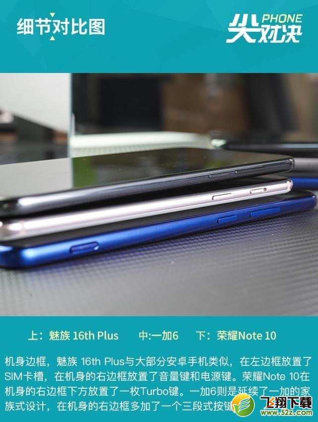魅族16 Plus、荣耀Note10、一加6手机对比实用评测_52z.com