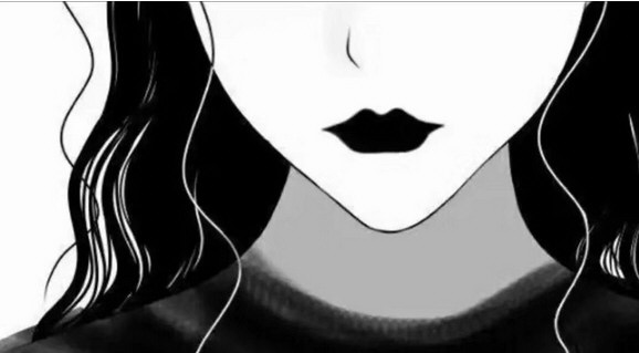 抖音漫画脸半脸素材女