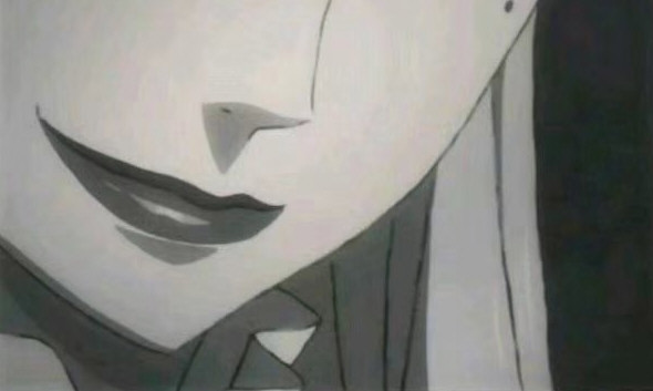 抖音漫画脸半脸素材女