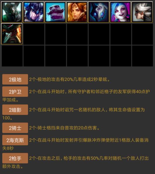云顶之弈9.16金克丝没天使怎么玩？金克丝护卫暗影骑体系介绍