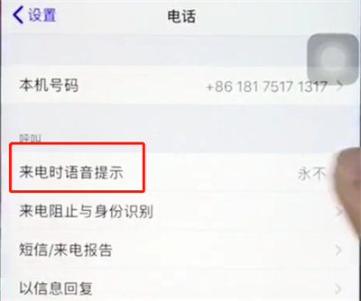 ios12中开启来电语音播报的具体操作流程