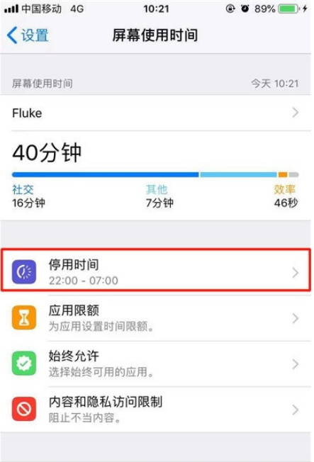 iphone11如何设置屏幕停用时间？