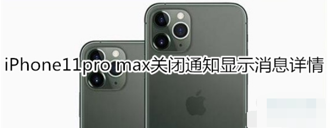 iPhone11pro max通知显示消息详情如何关闭