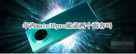 华为mate30pro可以录两个面容吗