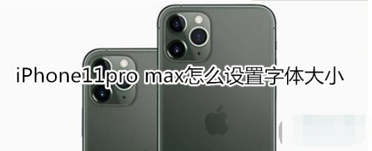 iPhone11pro max如何设置字体大小