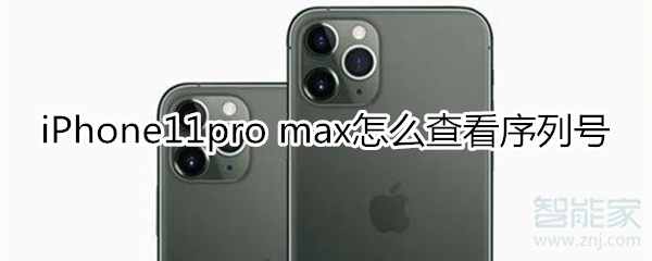 iPhone11pro max如何查看序列号？
