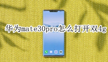 华为mate30pro如何打开双4g