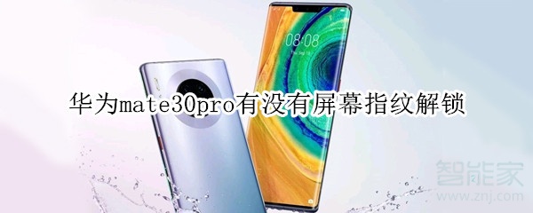 华为mate30pro有屏幕指纹解锁？