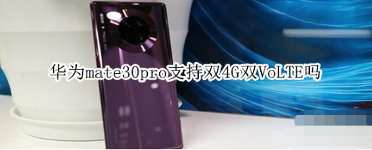 华为mate30pro可以双4G双VoLTE吗