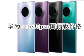 华为mate30pro国行版价格是多少