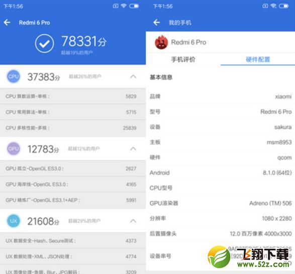 荣耀8X和红米6Pro手机对比实用评测_52z.com