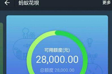 支付宝蚂蚁花呗额度
