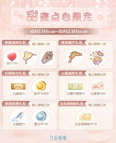 《奇迹暖暖》甜蜜点心限定活动是什么？