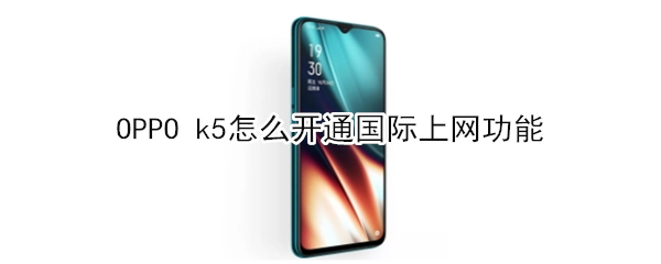 OPPO k5如何开通国际上网功能
