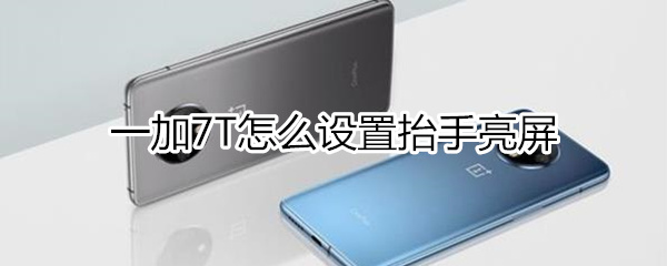 一加7T抬手亮屏怎么弄