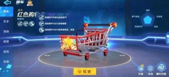 跑跑卡丁车手游购物车有什么技能