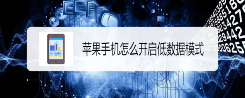 苹果手机如何打开低数据模式？