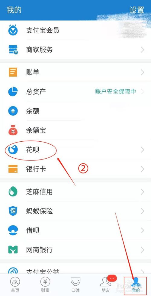 1,打开支付宝,点击我的