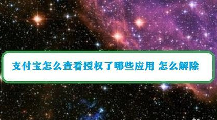 支付宝怎么查看授权了哪些应用
