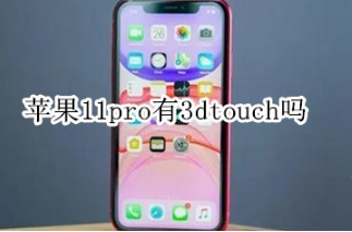 苹果11pro支持3dtouch吗