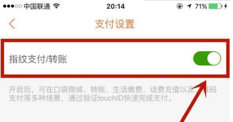 平安口袋银行怎么开通指纹支付
