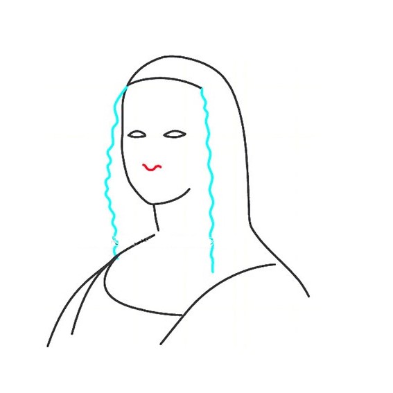 qq红包蒙娜丽莎怎么画？