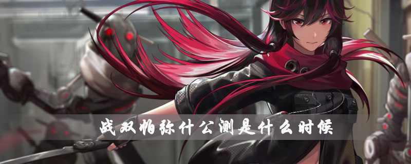 战双帕弥什什么时候公测