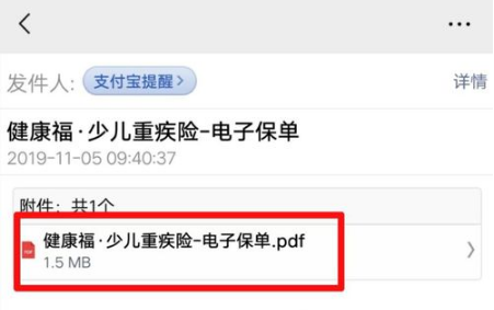 支付宝如何查看电子保单