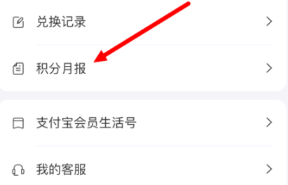 新版手机支付宝怎么查看会员积分月报