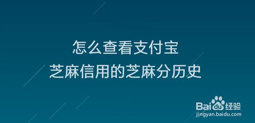 如何查看支付宝芝麻信用芝麻分历史