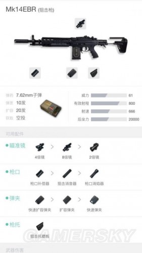 绝地求生MK14伤害分析配件搭配及使用技巧 