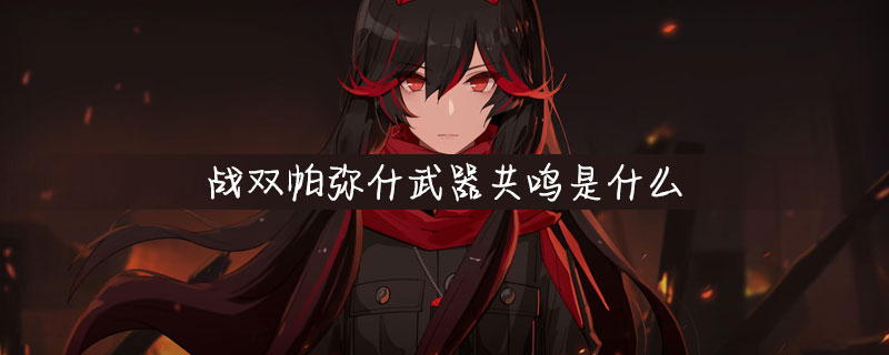 战双帕弥什武器怎么共鸣