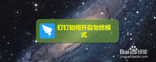 钉钉怎么打开勿扰模式