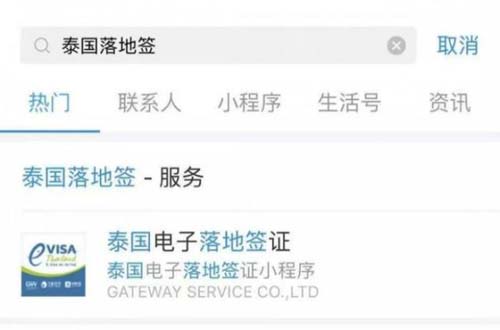 支付宝泰国落地签如何办理