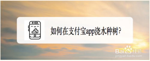 怎么在支付宝浇水种树